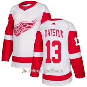 Dame Ishockey Detroit Red Wings Tröja Pavel Datsyuk 13 Adidas 2017-2018 Vit Authentic